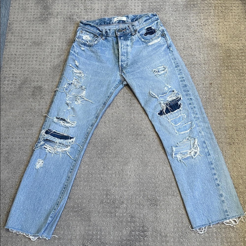 Distressed Light Blue Skinny Jeans